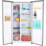 NIEUW!! Fitelli Amerikaanse koelkast Zilver grijs 90cm breed - Afbeelding 2