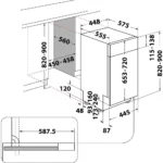 BAUKNECHT BSBO3O23PFX inbouw vaatwasser (Semi inbouw vaatwasser, 448 mm breed) - Afbeelding 3