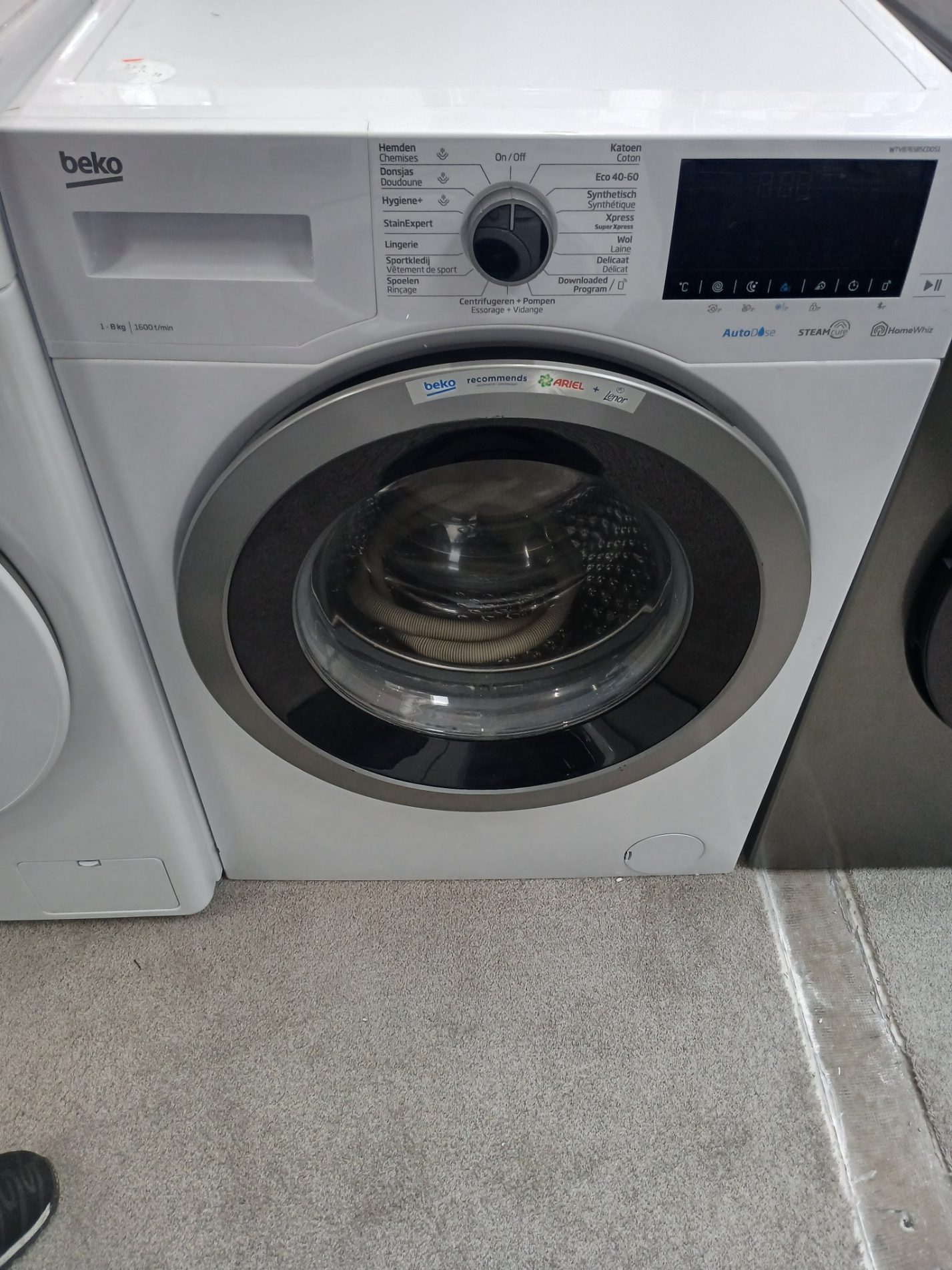 20241121_113539 Beko WTV8765BSCDOS1 Vulgewicht: 8 kg Toerental: 1600 r/min - Afbeelding 1