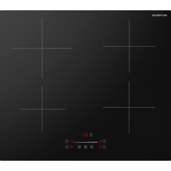 Inventum IKI6008 - Inbouw inductie kookplaat - 60 cm - 4 kookzones - 1-fase plug en play - Randloos - Zwart