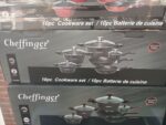 Cheffinger Cf-Fa1010: 10-Delige Marmeren Gecoate Pannenset zwart gratis verzending - Afbeelding 2