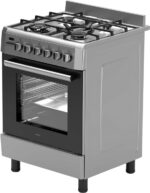 Wiggo - WO-E639R(XX) - Vrijstaand - Gasfornuis - Wok - 60 cm - 66 Liter - 4 pitten - Energieklasse B - 5 jaar garantie - Rvs - Afbeelding 4