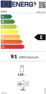 Htech Ingebouwde koelkast HTR12252 - Afbeelding 3