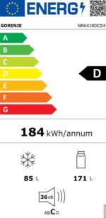 Gorenje NRK418DCS4 Vrijstaand 256 l D Grijs - Afbeelding 5
