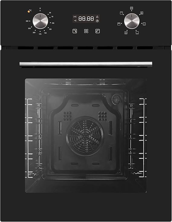 715ry-TU0wL._AC_SX569_ PKM EBO6-45 Inbouwoven, 50 liter, 45 cm inbouwbreedte, boven- en onderwarmte, grill, hete lucht, met display en timer, energie-efficiëntieklasse A - Afbeelding 1