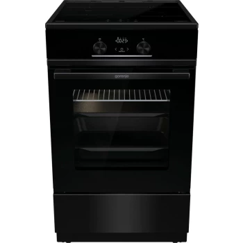 Gorenje GEIT5C60BPG, Vrijstaand Inductie fornuis, Zwart, Draaiknop, Touch, Zwart, Front / Top front, Glas