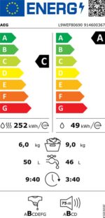 AEG L9WEF80690 | Wasdroogcombinatie | 9 kg | Duits Display | 9000 serie - Afbeelding 5