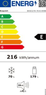 Exquisit EKGC270-70-E-040E - Inbouw koel-vriescombinatie - 249 liter - Vers zone - 5 Jaar garantie - Wit - Afbeelding 5