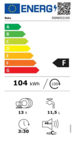 Beko DSN05310X - Inbouw vaatwasser RVS - Afbeelding 6