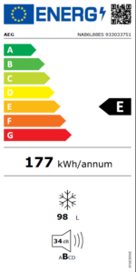 AEG nab6l88es Inbouw vriezer LowFrost 88 cm - Afbeelding 5