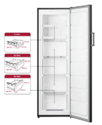 Inventum VR1682B Vriezer - 204 liter - 170,5 cm hoog - Zwart - Afbeelding 4