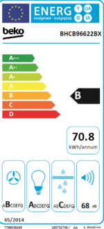 Beko BHCB96622BX: 90 cm Muur gemonteerd Afzuigkap - Afbeelding 4
