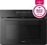 Inventum IMC4535GT - Inbouw combi-oven - Hetelucht - Magnetron - Grill - 50 liter - 45 cm hoog - Tot 250 graden - Zwart -